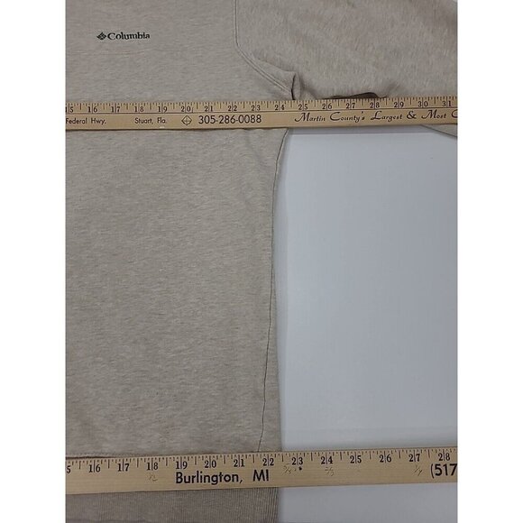 Columbia Pullover Sweatshirt Men's Size XL Cream 1/4 Zip - Picture 3 of 7